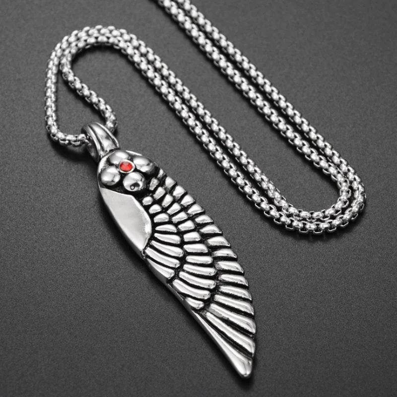 

Fashion Trend Exquisite Angel Wing Shape Men's Birthday Gift Jewelry Necklace Anniversary Party Party Zhou Bao Jewelry Wholesale