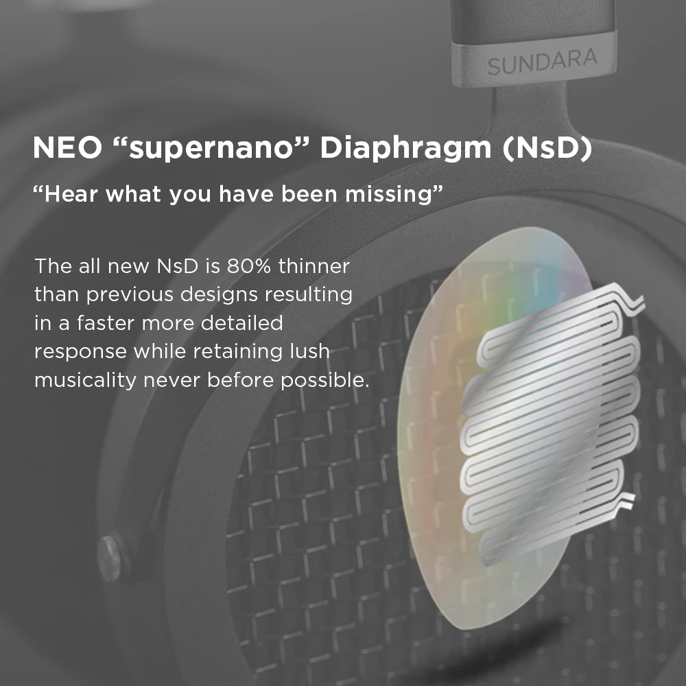 Накладные полноразмерные магнитные наушники HIFIMAN SUNDARA (черные) с высокой