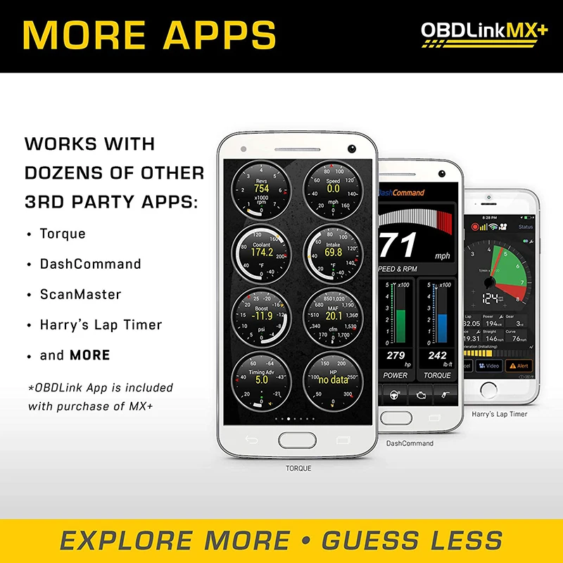 OBDLink LX MX + OBD2 сканер ELM327 диагностический для iPhone iPad Android Kindle Fire или Windows