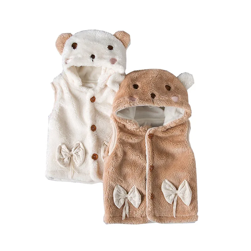 Жилет детский флисовый с мультяшным рисунком на осень/зиму | Мать и ребенок