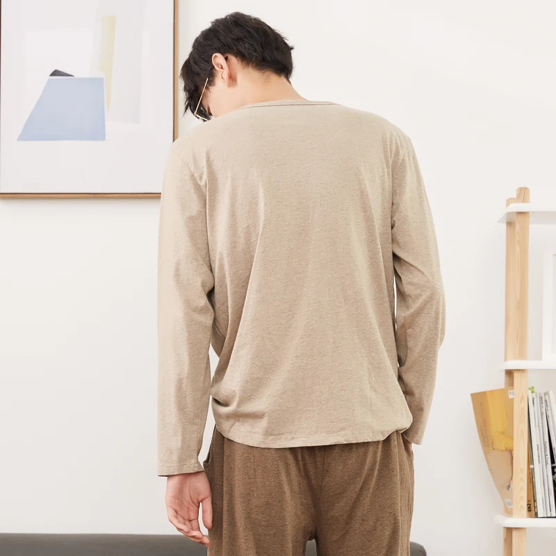 Metersbonwe хлопковые Пижамные комплекты для мужчин пижамы комфортное Мужское нижнее