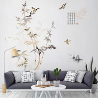 200125cm large wall stickers bamboo ink painting vinyl wall decals self adhesive wall decor bedroom room decoration wall papers