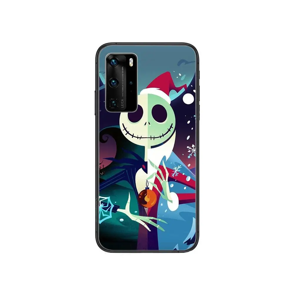

Christmas jack Phone Case For Huawei P 40 30 20 10 9 8 Lite E Pro Plus Black Etui Coque Painting Hoesjes comic fas