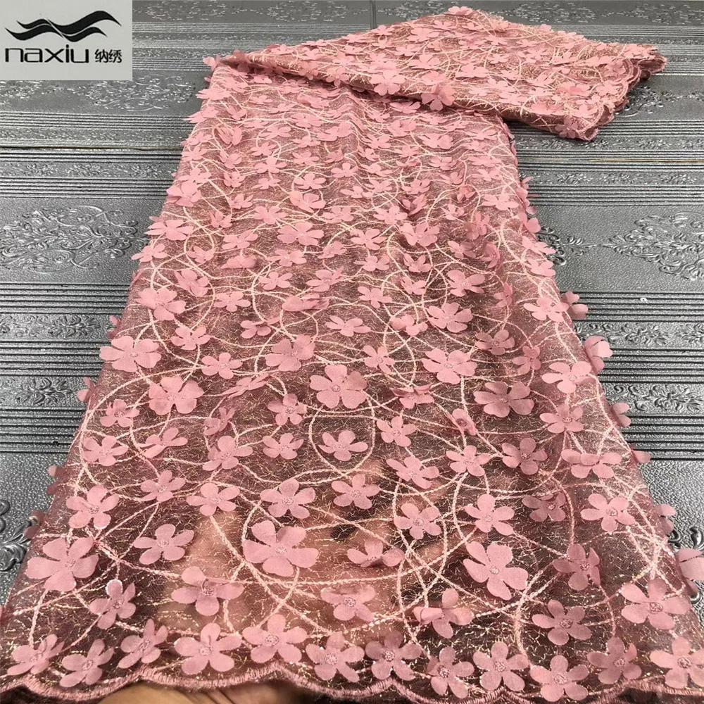 

Кружевная ткань Madison высокого качества с 3D цветами, африканская Тюлевая кружевная ткань, французская кружевная ткань для свадебного платья