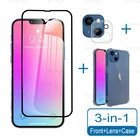 Прозрачный силиконовый чехол 3 в 1 из ТПУ для iphone 13 Pro Max, защитное стекло с черными краями для iPhone13 pro max 13, стекло для мини-камеры