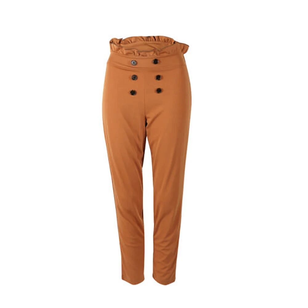 Litthing женские брюки с высокой талией для офиса тонкие Pantalon Femme повседневные