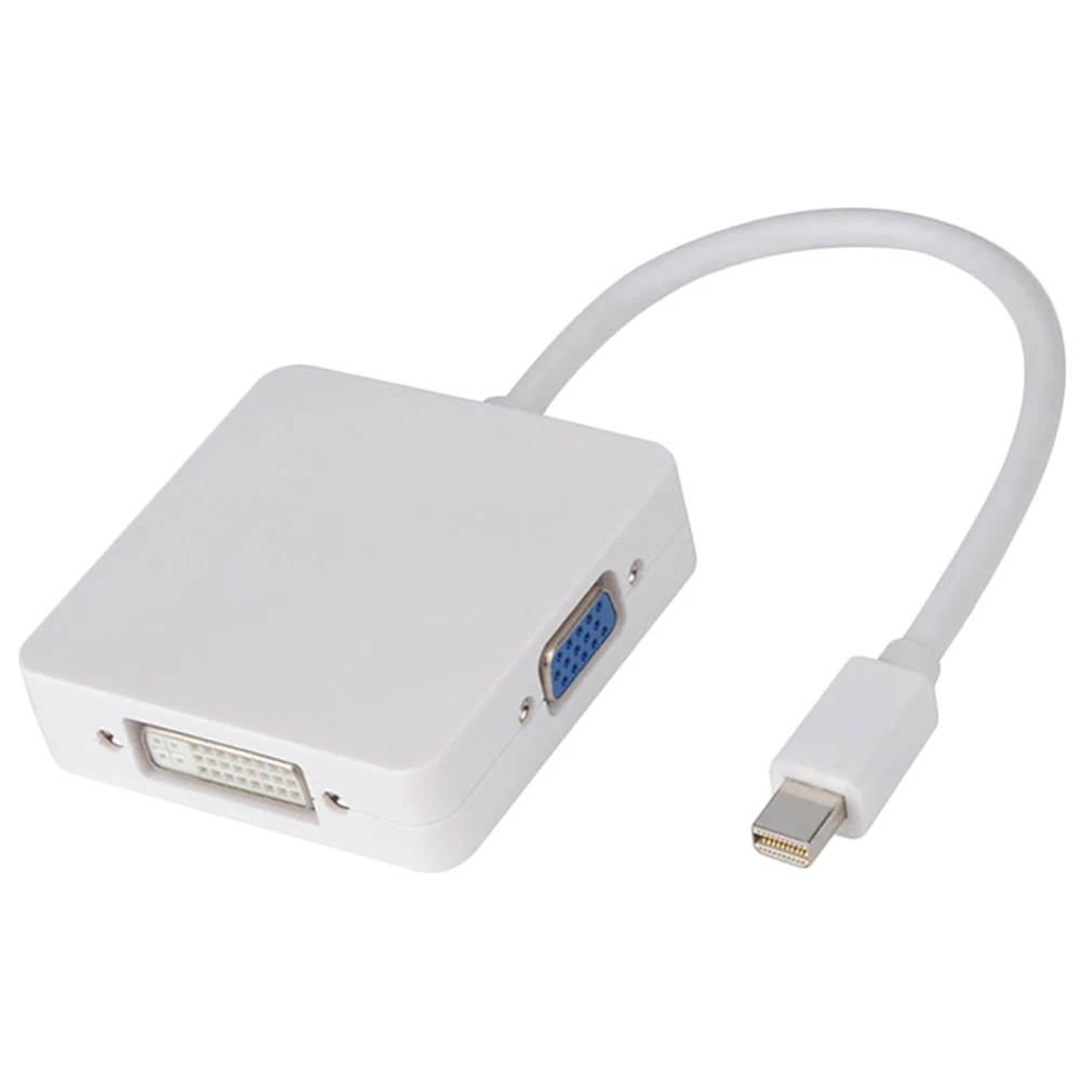 Male-Male Mini Display Port for Thunderbolt to HDMI VGA DVI Combination Adapter Cable For MacBook Pro Air | Компьютеры и офис