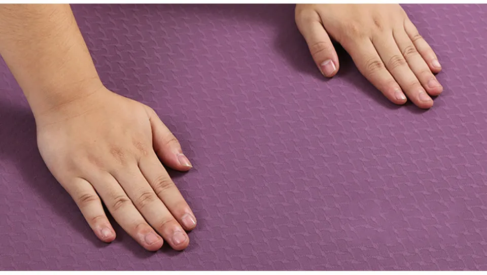 FX высококачественный нескользящий коврик для йоги 6 мм TPE и спорта фитнеса