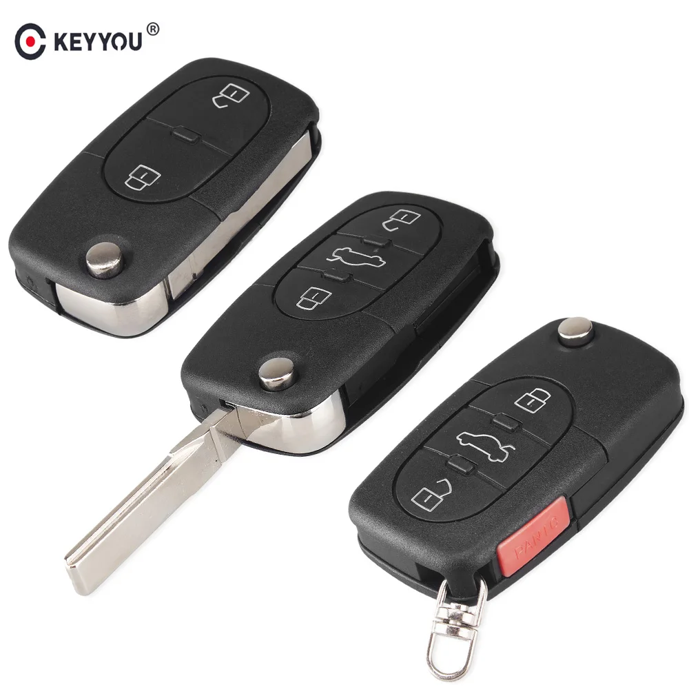 Ключ-брелок KEYYOU 10X с дистанционным управлением для Audi A2 A3 A4 A6 A8 TT чехол-брелок 4D0 837