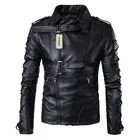 2020 осенне-зимние кожаные куртки Мужская модная уличная одежда мужская кожаная куртка в стиле панк Jaquetas мужские мотоциклетные куртки с завязками