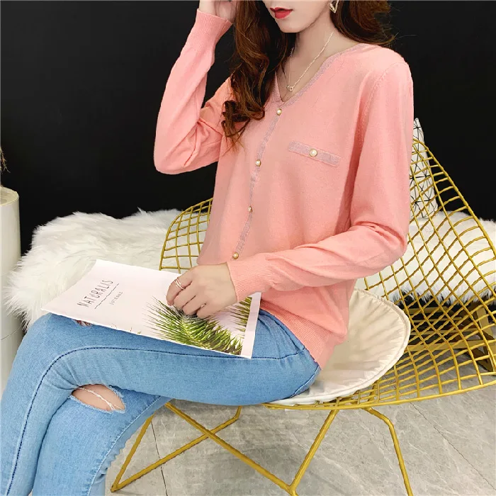 

Female Autumn Winter Pullover Sweater Women Long Sleeve Knitted Jumper Pull White