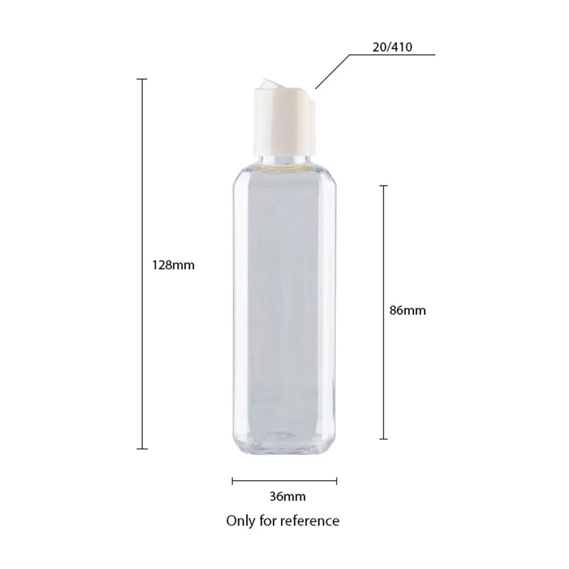 100 мл пустые черные пластиковые бутылки с дисковыми верхними крышками контейнеры