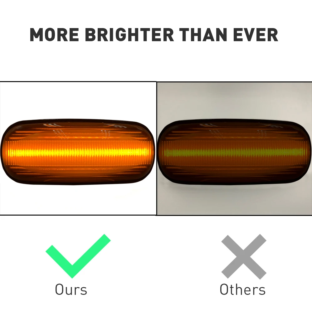 Янтарный светодиодный габаритный фонарь 2 шт. боковой Динамический сигнальный