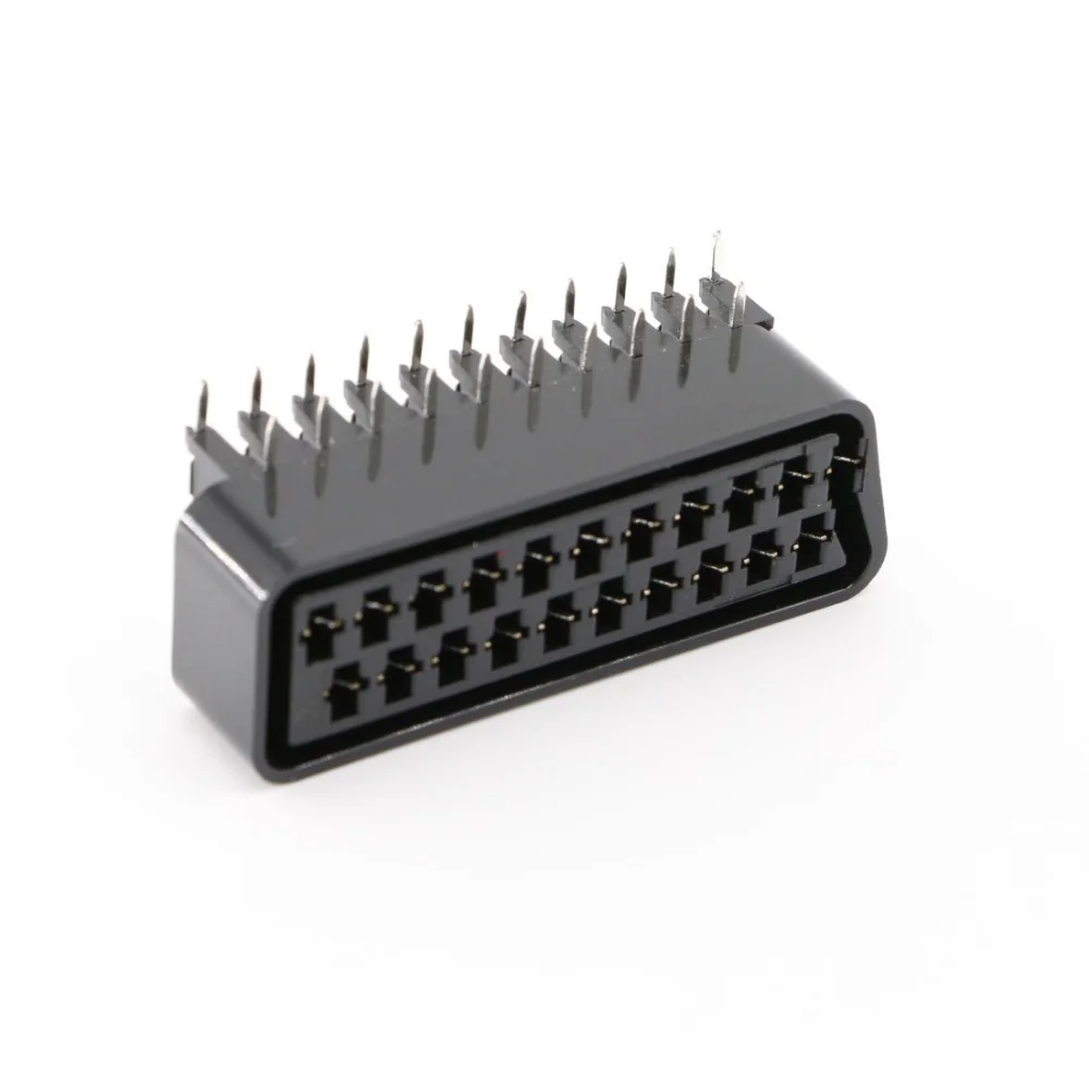 10 шт. 21Pin way nickelted Female SCART set-top box STB Scocket Connector no screw Hole double dual pcb mount DIY | Электроника