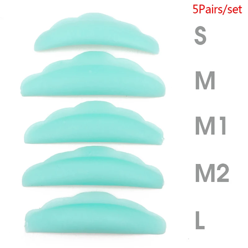 

5Pairs Silicone Eyelash Perm Pad Colorful Recycling Lashes Rods Shield Lifting 3D Eyelash Curler Accessories Applicator Tools