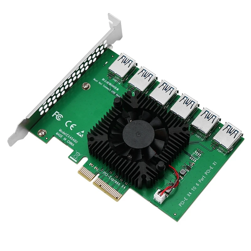 

R91A 1 to 6 PCI-E USB3.0 Adapter Card Nserted into the Circuit Board Wear-resistant