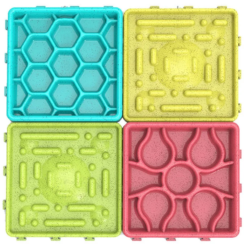 4 шт./компл. миски головоломки для собак кошек кормящих щенков котят медленный