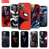 marvel avengers super hero venom for apple iphone 12 11 xs pro max mini xr x 8 7 6 6s plus 5 se tpu silicone black phone case