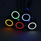 16 мм металлический кнопочный переключатель 1 НЕТ 1 NC хромированной латуни выключатели со штепсельной вилкой светодиодный освещения кольцо мощность mark фиксации 12V 3V 5V