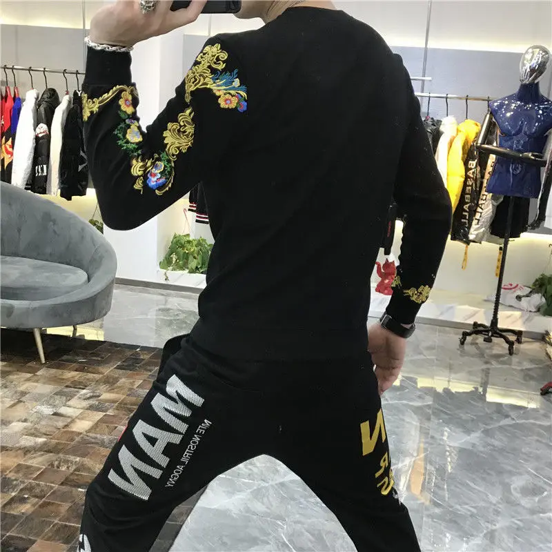 

2021 Utumn And Winter Fashion High-Grade Printed Street Style Sweatshirt Men's Slim Hoodie
