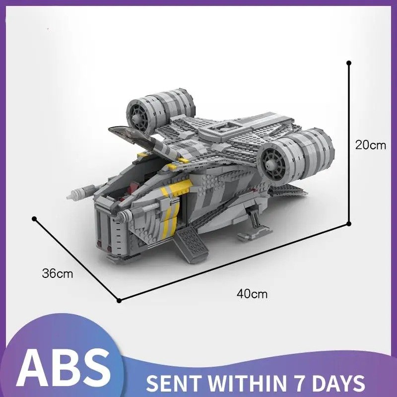 

MOC space series Razor Crest bricks UCS set Battleship Champion Famous Action Wars Technology fighter blocks lovers Kid's Toys