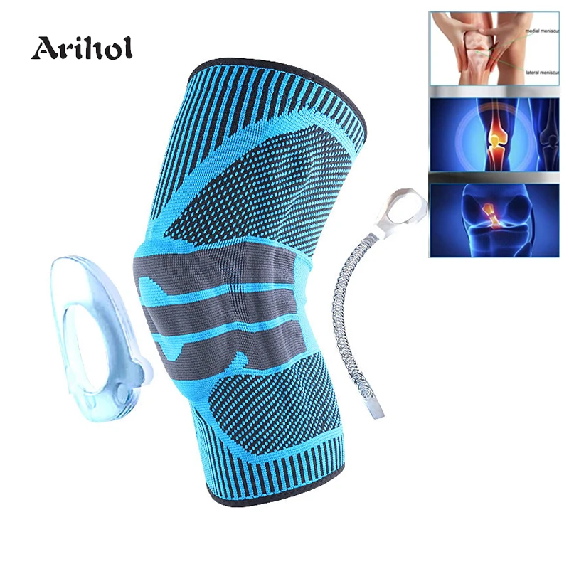 Компрессионный наколенник 1 пара для мужчин женщин из медицинского силикона