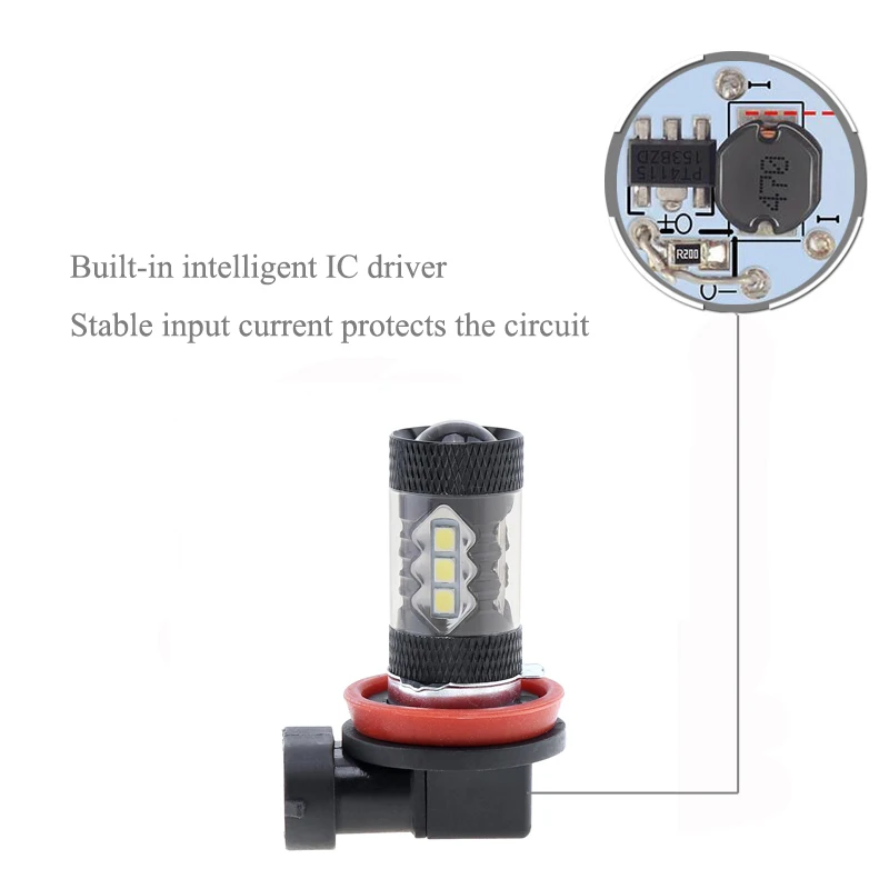 2x 9006/HB4 светодиодный canbus 3030SMD лампы отражатель зеркальный дизайн для