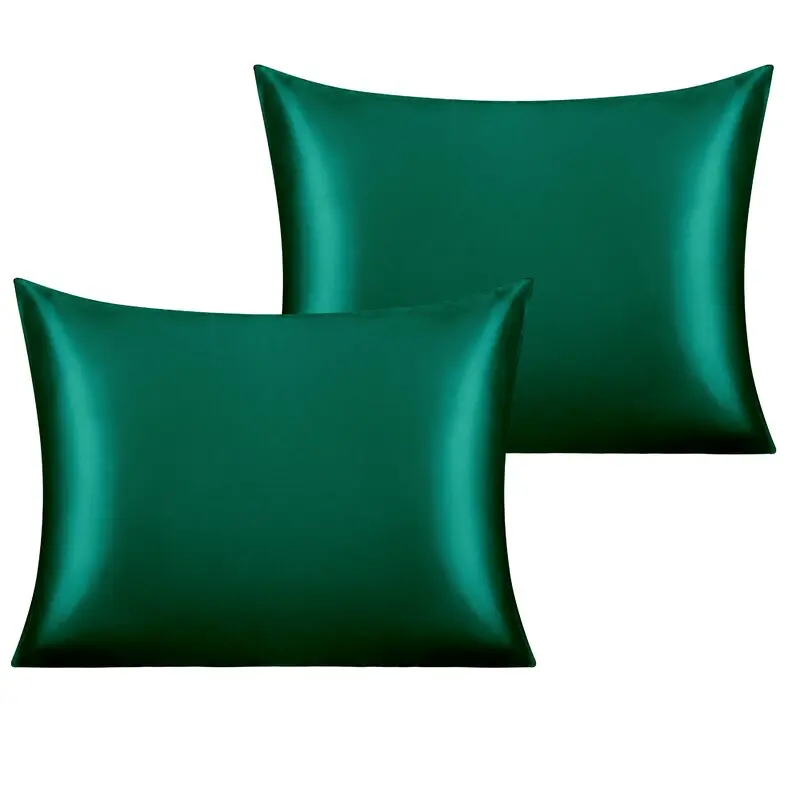 

SISISILK-1PC Pure Emulation Silk Satin Pillowcase For Bed Summer Smooth Cool Sleeping Pillowcases Envelope Pillow Cover