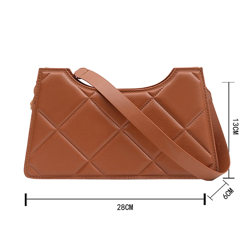

Women Fashion Soft PU Leather Underarm Bag Ladies Casual Zipper Solid Color Shoulder Bags Designer Popular Simple Totes Handbags
