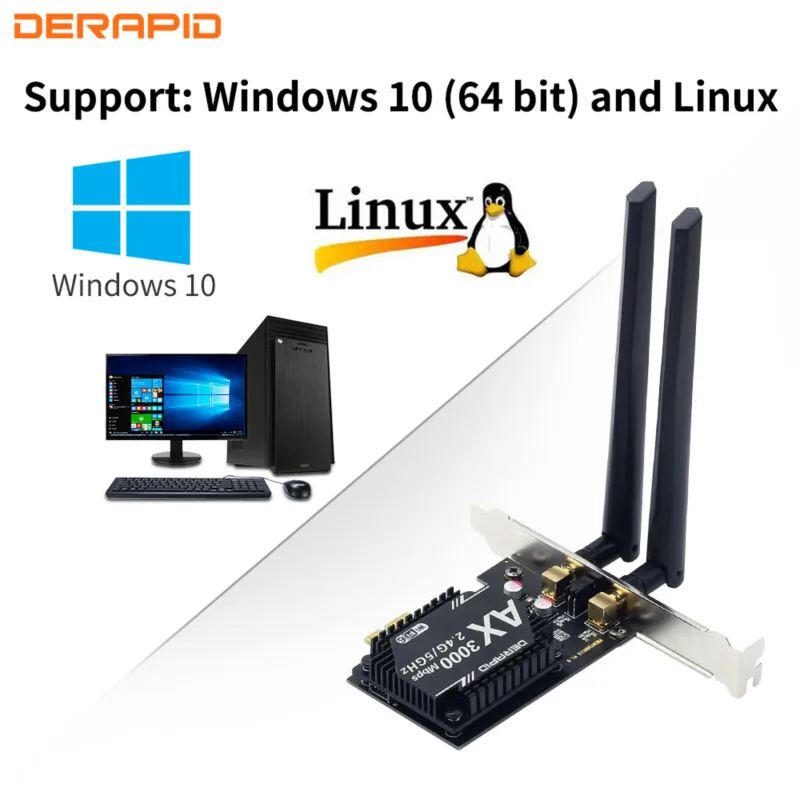 3000 Мбит/с WiFi 6E для Intel AX210 двухдиапазонный беспроводной PCIE адаптер 802.11ax MU MIMO карта