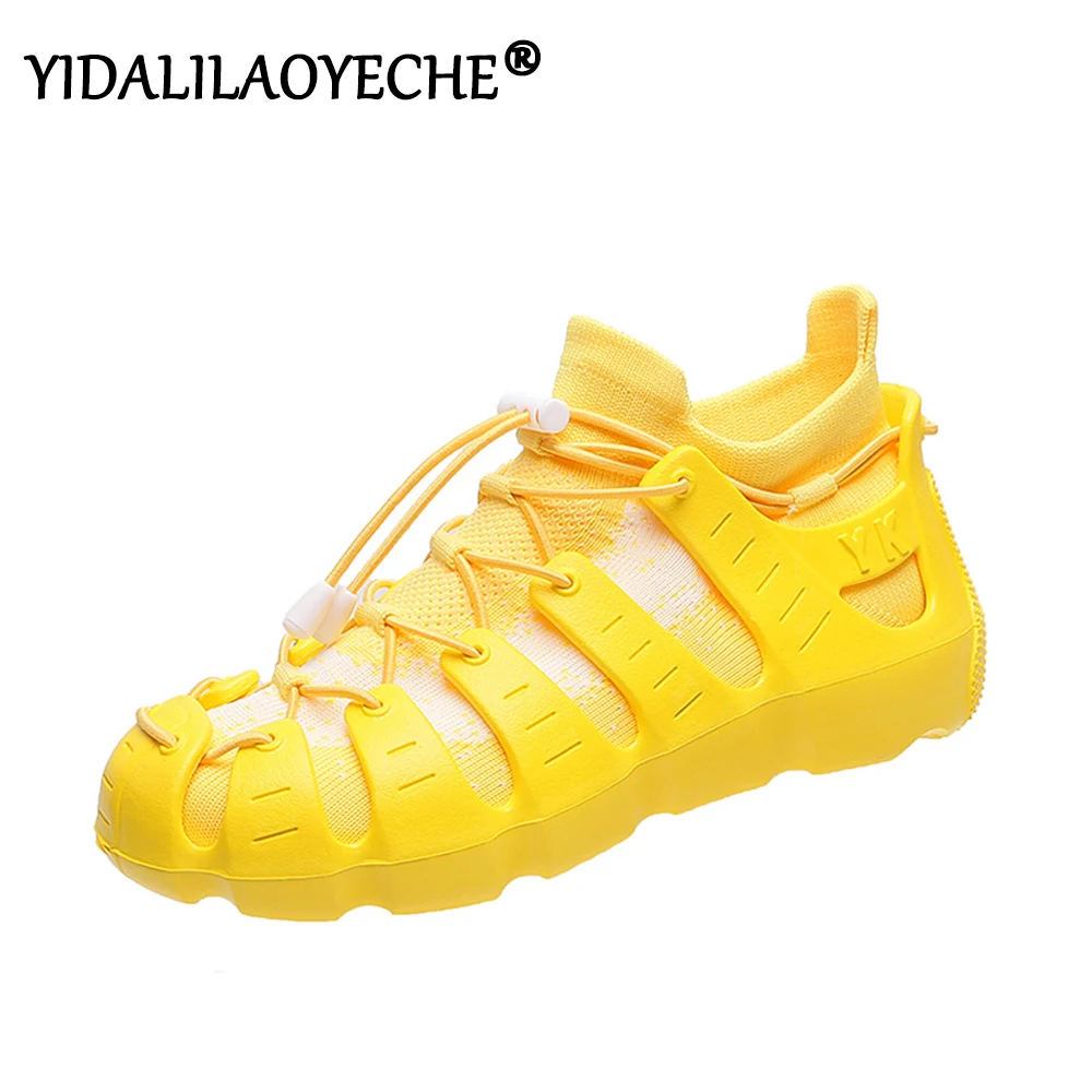YIDALILAOYECHE/летние кроссовки модная обувь женская на шнуровке из сетчатого