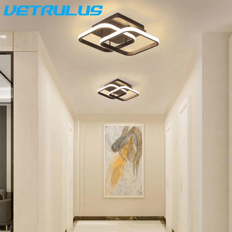 Lámpara de techo rectangular moderna, Plafonnier, luces Led de aluminio, Lustre, lámpara de iluminación de techo, accesorios, luminarias