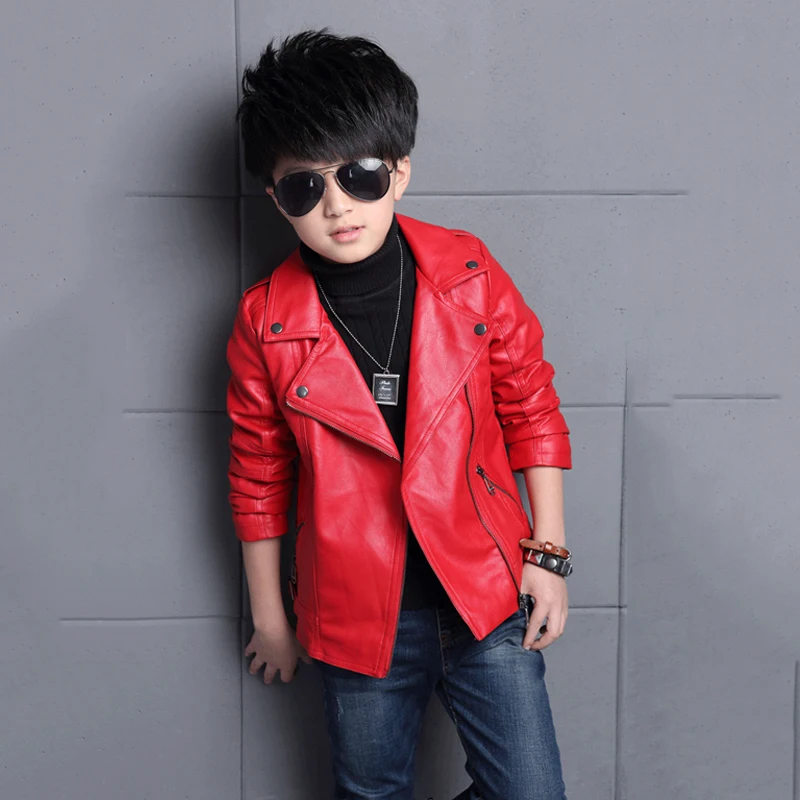 Зимняя верхняя одежда для детей искусственная ( ый) куртки мальчиков кожаные