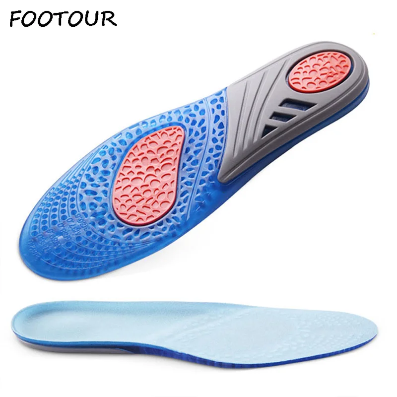 FOOTOUR Silicone Gel Insoles Comfortable Shock Absorption Pads Foot Care for Plantar Fasciitis Heel Spur Running Sport | Обувь