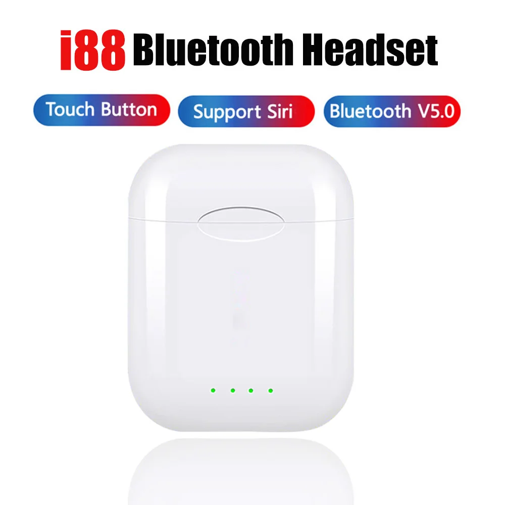 2019 i88 TWS Беспроводные Bluetooth 5 0 наушники с сенсорным управлением спортивные игровая
