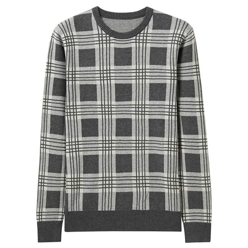 Giordano мужские свитера контрастный Crewneck трикотажный пуловер Хлопок легкий стретехи Blusa De Frio Masculino 31059802 - Цвет: 09Grey