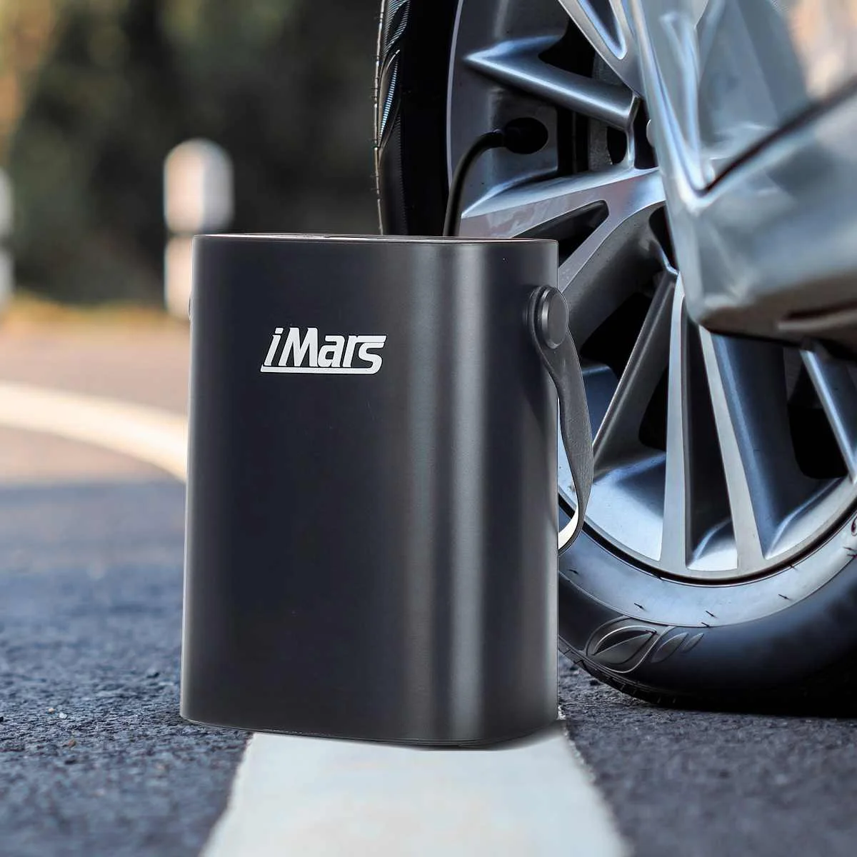 Barato IMars-bomba De Aire AP01 Para Coche, Compresor De Neumáticos Portátil Con Linterna LED, Inalámbrica, Pantalla Digital LCD, 150PSI, 1800mA, 25L/min