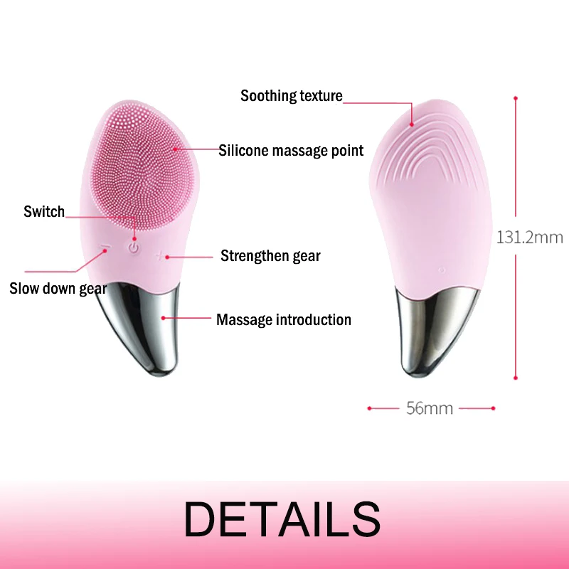 Электрический силиконовый скруббер для лица очищающая щетка Devicefor Глубокая