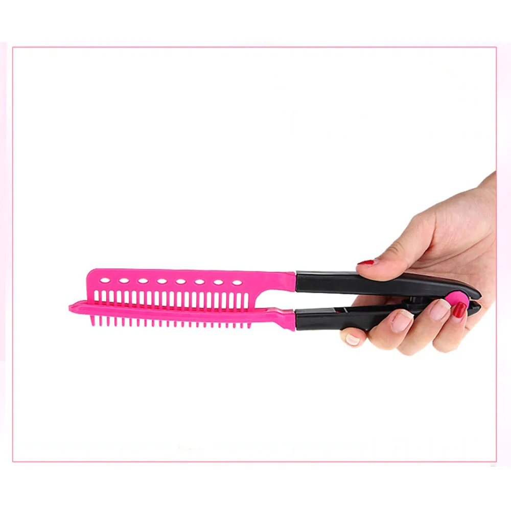 Расческа V типа дизайн выпрямитель для волос складывающаяся расческа