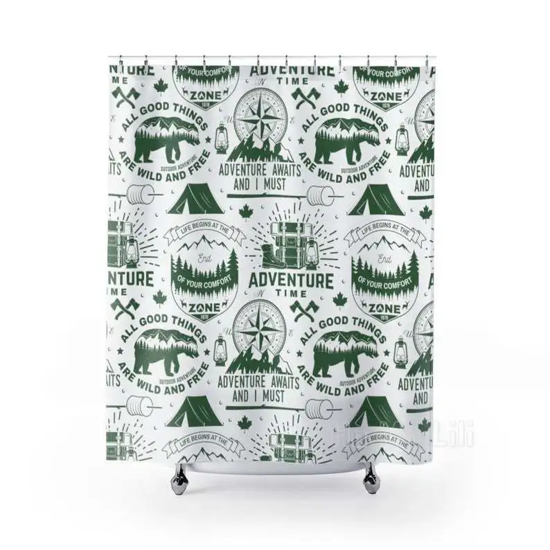 

Adventure Awaits Wild Shower Curtain