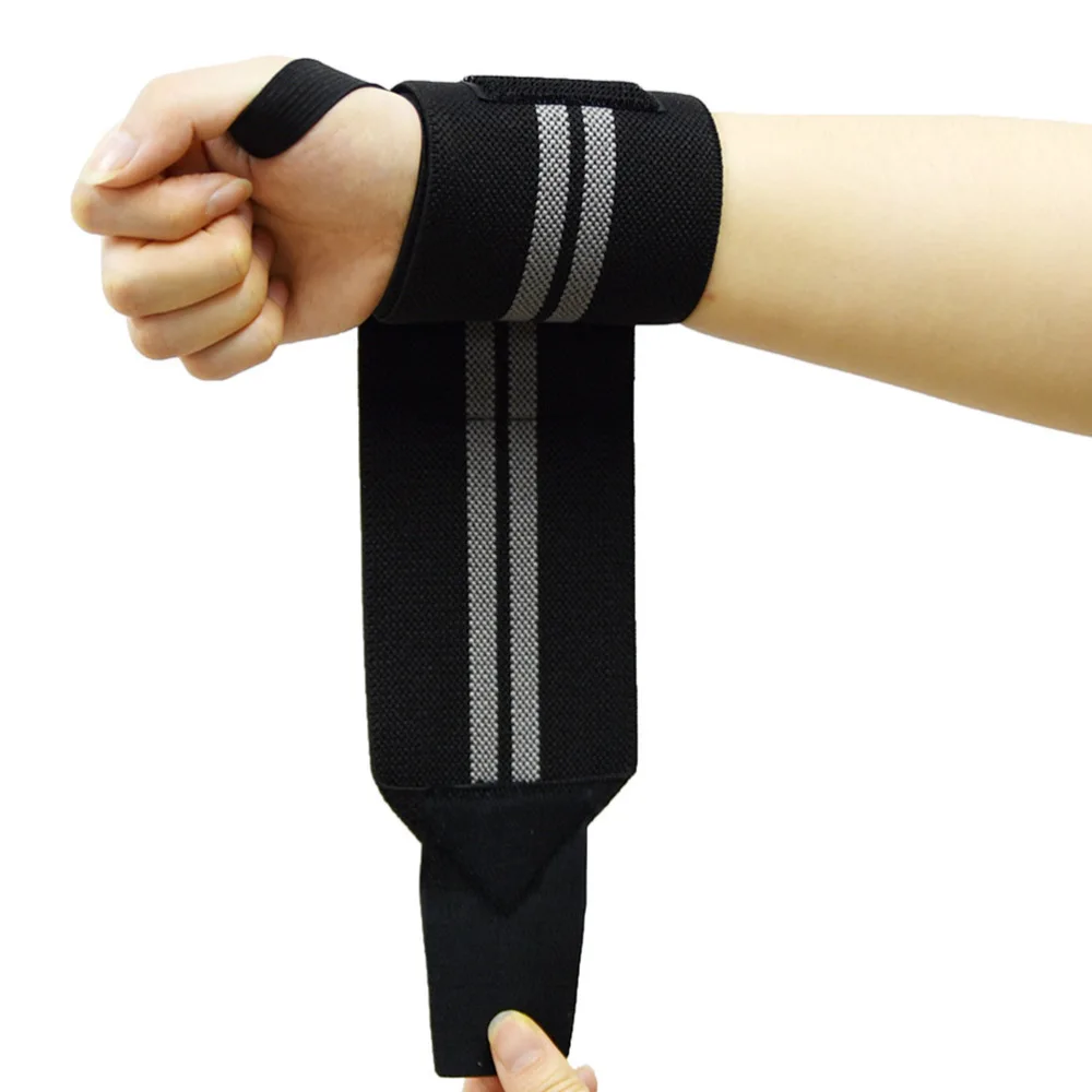 

2PCS Outdoor Sports Wrist Pad Bandage Wristbands Wristguard Adjustable Fitness Wrist Support Hand Protector (Black)