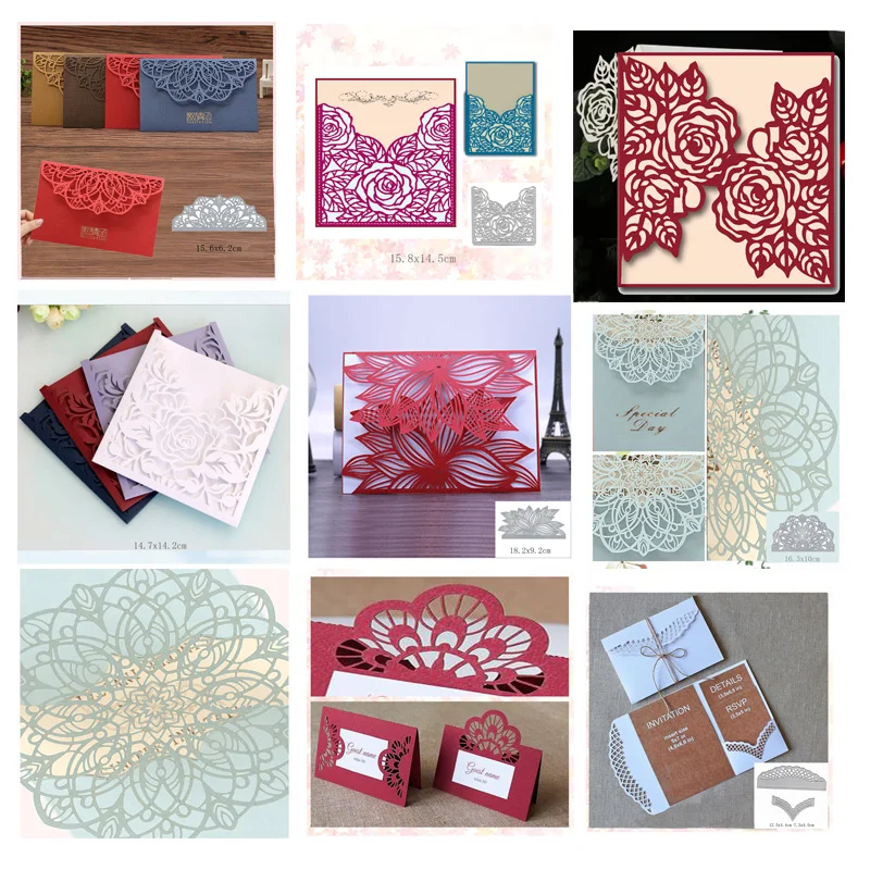 9 Styles Halloween Flower Lace Metal Steel Cutting Dies Stencils for Making Scrapbooking DIY Album Paper Cards Embossing | Дом и сад