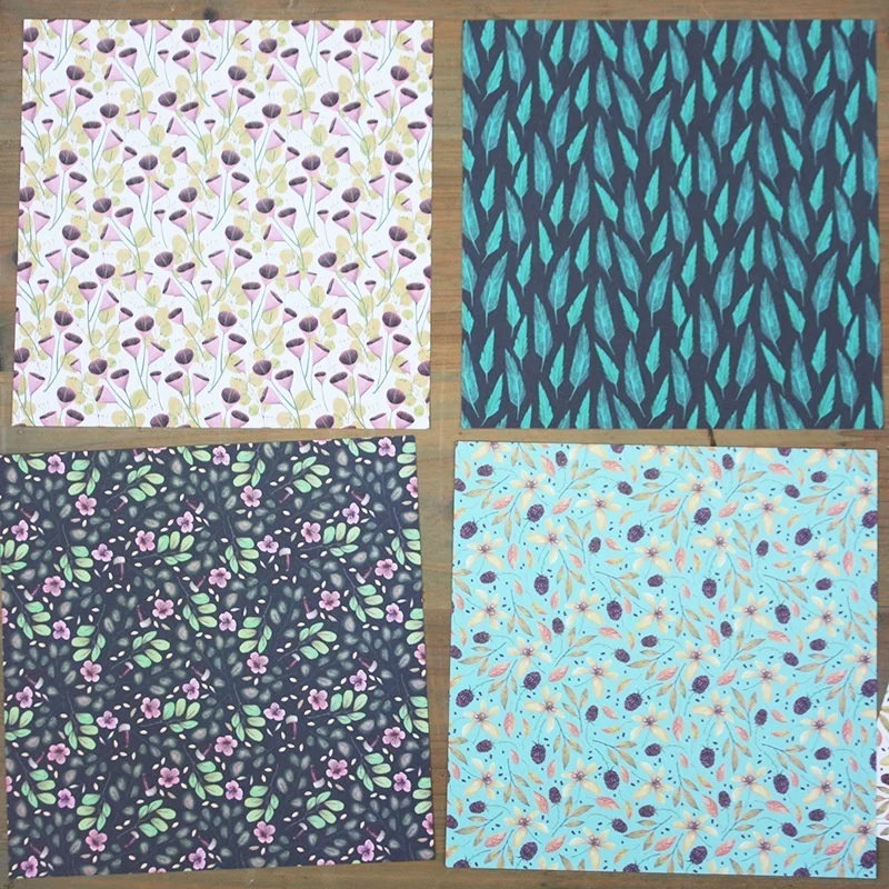 24 листа Цветочные бумажные подкладки режущие штампы искусство фон для