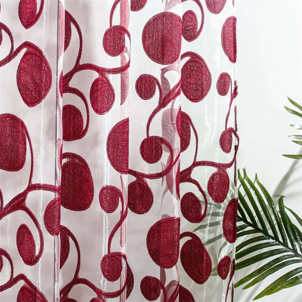 Геометрические прозрачные Занавески YokiSTG для гостиной спальни кухни современные