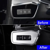 car styling for audi a6 c8 2019 2020 headlight control panel switch frame cover decoration trim interior accessories
