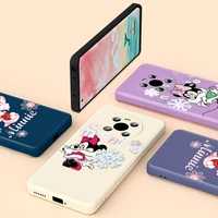 minnie cute snowflake for huawei y5 y6 y7 y9 pro prime 2019 y7p 2020 y5p y6p y7a y9a y9s y6s liquid silicone tpu phone case