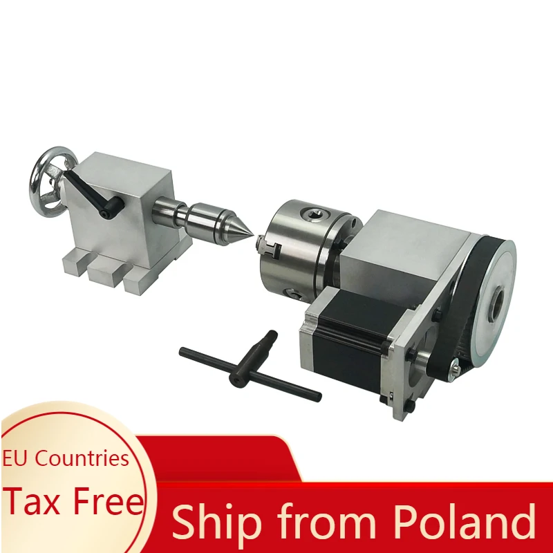 65 мм Центральная высота 4 я ось 80 3 х кулачковый патрон CNC задняя часть вращающаяся
