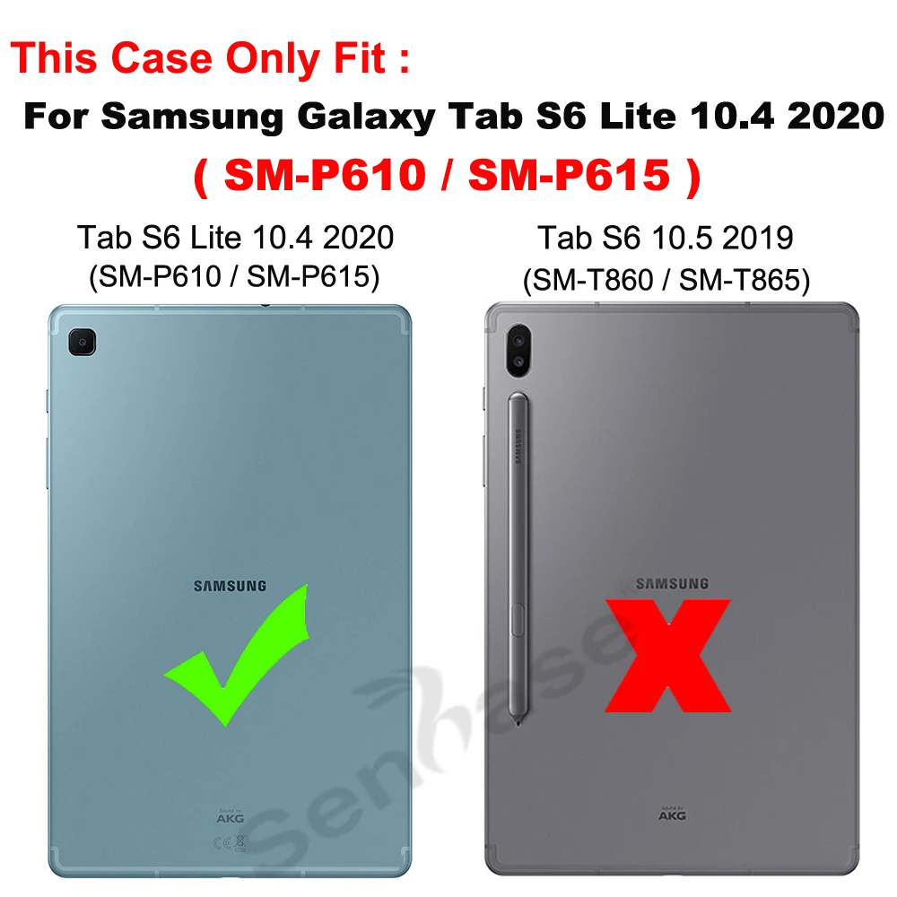 kids safe shockproof pc tpu combo hand strap stand tablet cover for samsung galaxy tab s6 lite 10 4 2020 sm p610 sm p615 case free global shipping