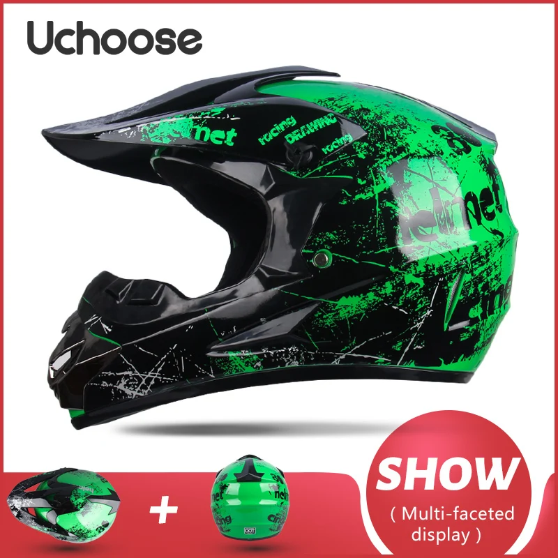 

UCHOOSE Motorcycle Helmet Shark Motocross Off-Road Helm Children Moto Bike Accessories ATV Capacete De Moto Ike Downhill AM DH