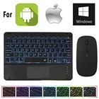 Bluetooth-клавиатура для iPad Pro 12,9 2021 2020 2018 2017 2015 для Samsung Galaxy Tab S7 Plus 12,4 русская испанская клавиатура AZERY